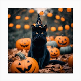 Halloween Kitty Canvas Print