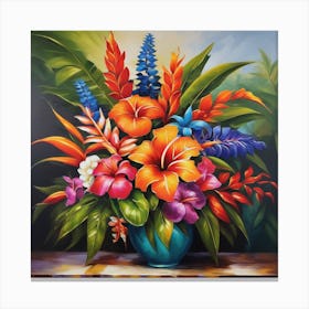 Tropical blooms Canvas Print