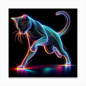 Neon Cat 3 Canvas Print