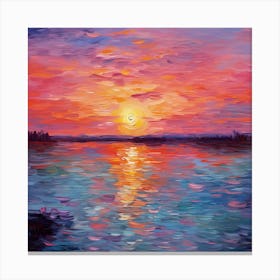 Sunset Over The Sea 1 Canvas Print