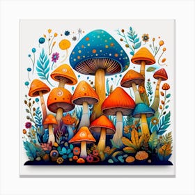 Mushroom Garden 9 Canvas Print