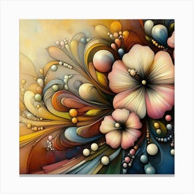 Abstract Flower Painting 15 Canvas Print