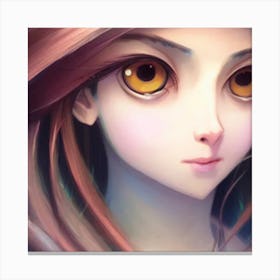 Anime Girl Hyper-Realistic Anime Portraits Canvas Print