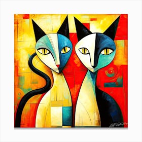 Cats Picasso - Types Of Cats Canvas Print