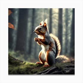 Squirrel In The Forest 257 Canvas Print