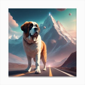 Space Dog Canvas Print