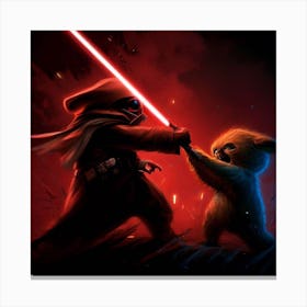 Ewok vs Jawa 2 Canvas Print