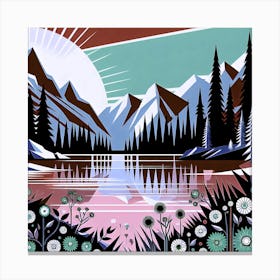 Saskatchewan Art Deco Canvas Print