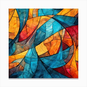 Abstract Stained Glass Background 2 Canvas Print