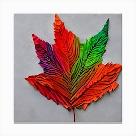Paper Leaf Art Canvas Print