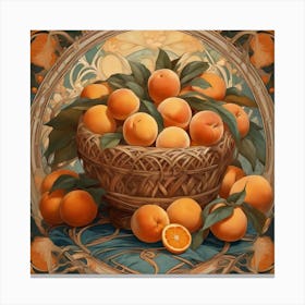 Apricots In A Basket Canvas Print