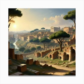 An Ancient Rome Landscape Canvas Print