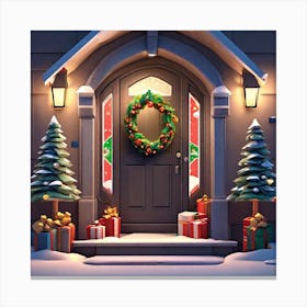 Christmas Door 149 Canvas Print