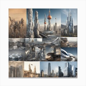 Futuristic Cityscape 18 Canvas Print