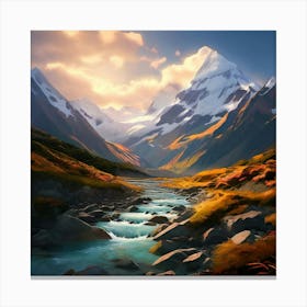 Mt Aspiring National Park New Zealand Canvas Print