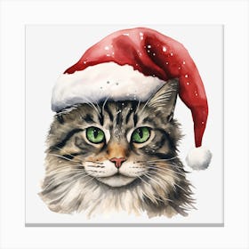 Santa Claus Cat 9 Canvas Print