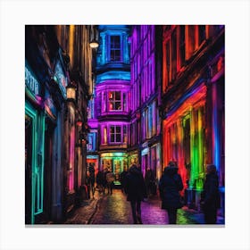 Edinburgh At Night 2 Canvas Print