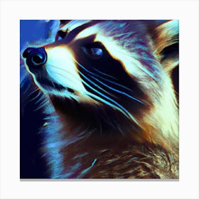 Abstract Raccoon Canvas Print