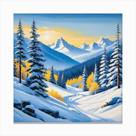 Snowy Mountains 1 Canvas Print