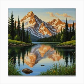 Mountain Reflected 2 Canvas Print