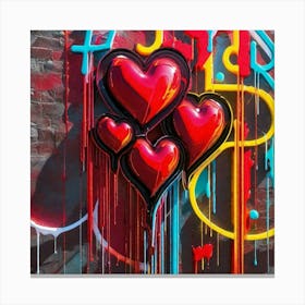 Heart clusters Canvas Print