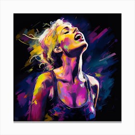 Abstract Of A Woman Singing Canvas Print