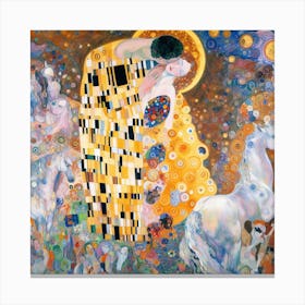 Kiss By Gustav Klimt 2 Canvas Print