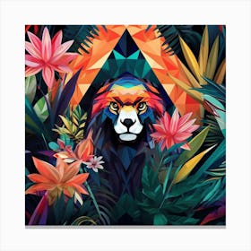 Lion In The Jungle 6 Canvas Print