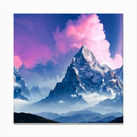 Mountains And Clouds Canvas Print