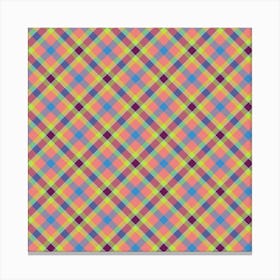 Plaid Fabric 140 Canvas Print