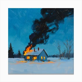 House On Fire Canvas Print