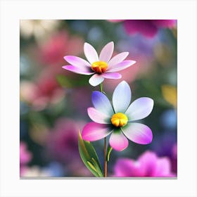 Flowers Wallpaper 6 Canvas Print