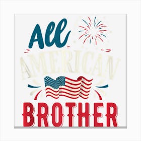 Limited Edition Mens All American Bro 4th Of July Boys Men Usa Canvas Print