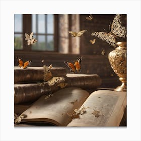 Butterflies From Book 2 Canvas Print