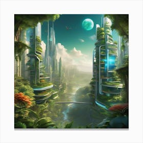 A.I. Blends with nature 3 Canvas Print