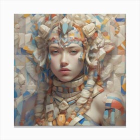 The Jigsaw Becomes Her - Pastel 37 Canvas Print