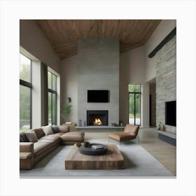 Modern Living Room 23 Canvas Print