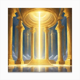 Golden Pillars Canvas Print