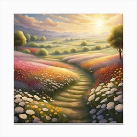 Path In The Meadow Canvas Print