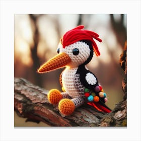 Amigurumi, Woodpecker 1 Canvas Print