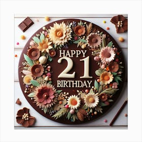 Happy 21st Birthday Canvas Print