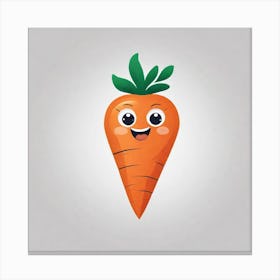Carrot Icon Vector Illustration Canvas Print
