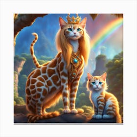 Princess And The Cat Canvas Print