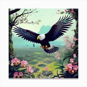 Eagle In Flight Canvas Print