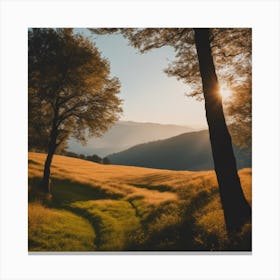 Sunset In The Mountains 3 Canvas Print