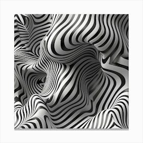 Abstract Abstract Black And White Zebra Pattern Canvas Print