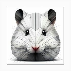 Hamster -. Abstract Line Art Illustration 273 Canvas Print