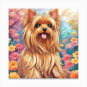 Blonde Yorkshire Terrier Canvas Print