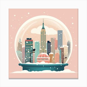 New York City Usa 1 Snowglobe Canvas Print