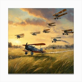 Wwii Biplanes Toile